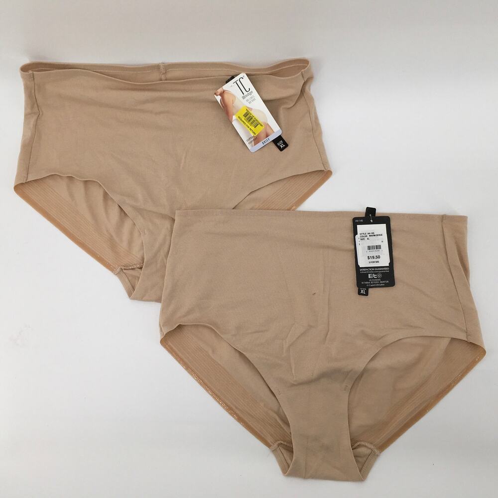 NWT TC Fine Intimates Wonderful Edge Modern Brief Panties Underwear Lot of 2 XL